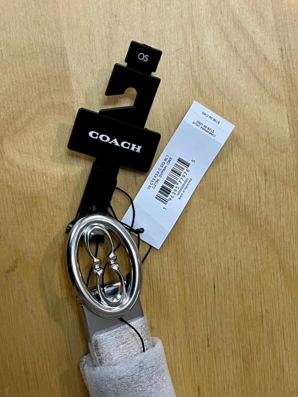 NWT Coach Signature Buckle Cut To Size Belt 25 Mm CZ196 Sand Taupe Monogram Logo